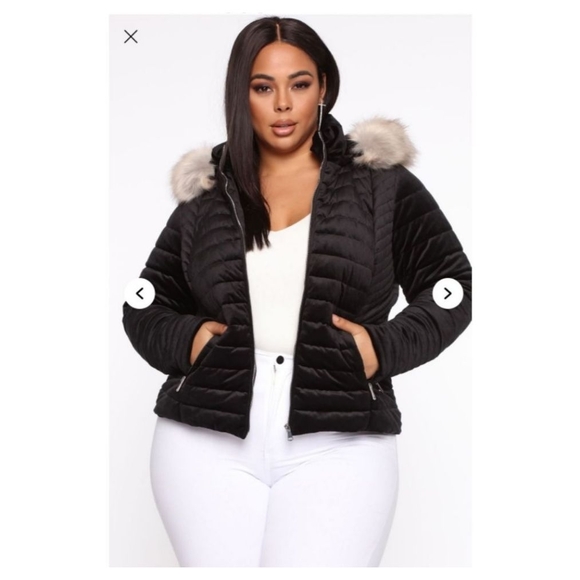 Fashion Nova Jackets & Blazers - Fashion Nova | Women's Black Puffer Jacket with Faux Fur Hood